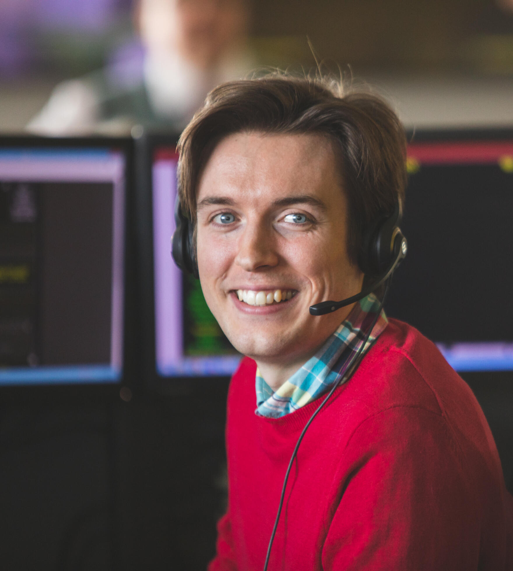 Lemon Contact Centre call centre operator smiling at camera