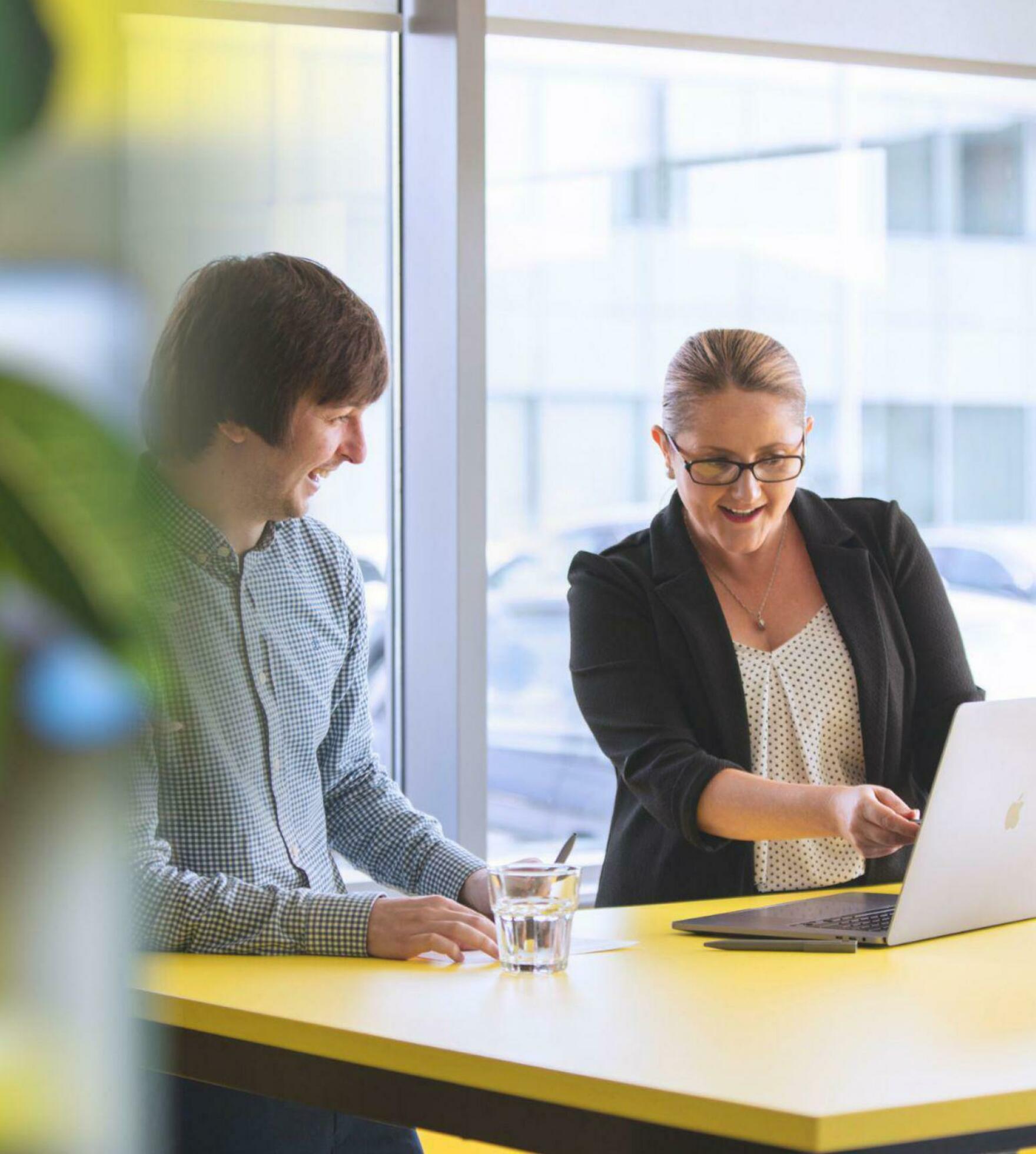 Business team managing structured outsourcing workflows