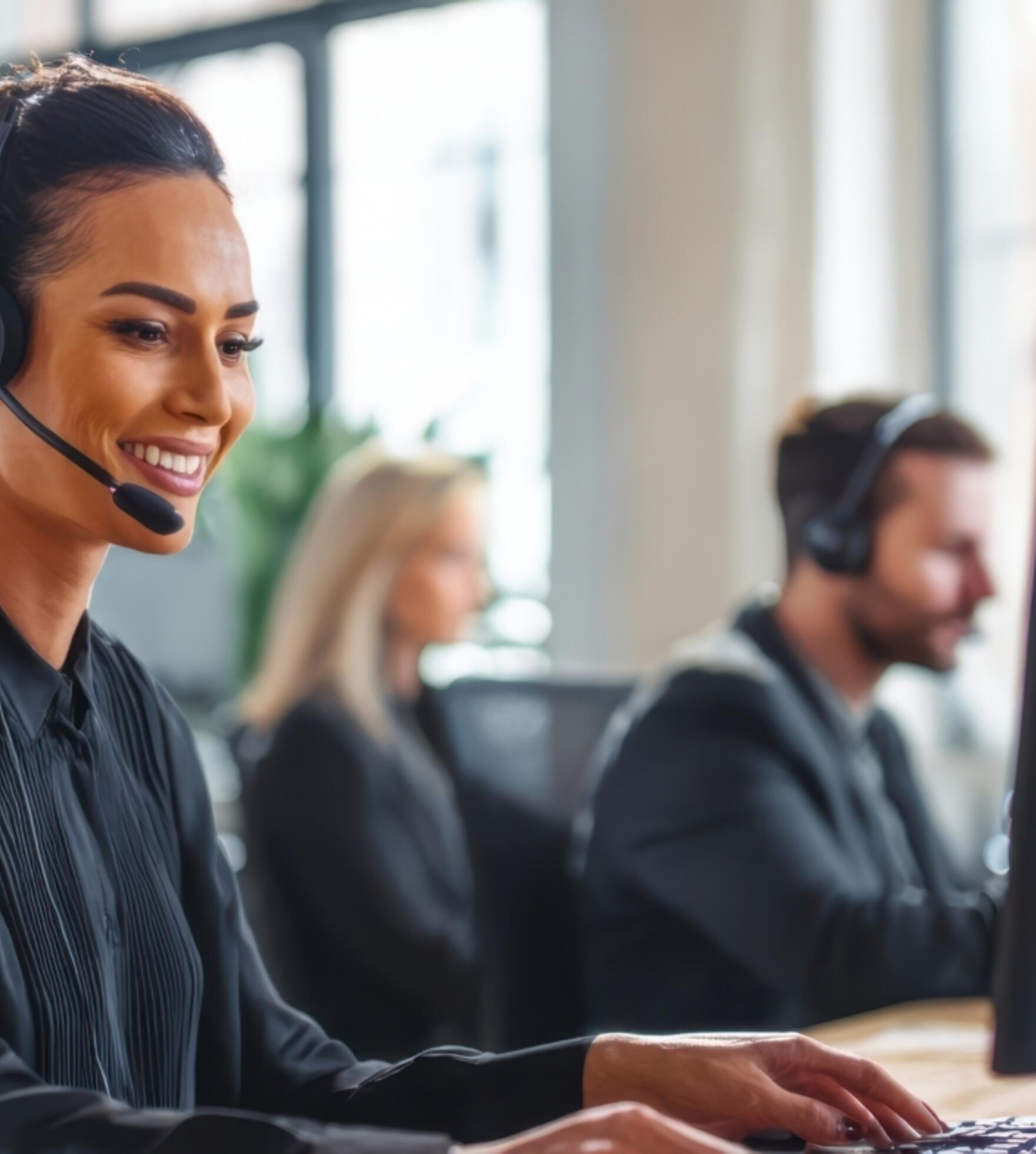 Trained operators delivering outsourced customer support