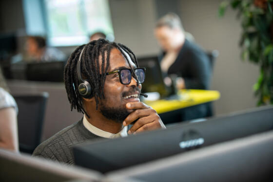 Lemon Contact Centre operator wearing headset