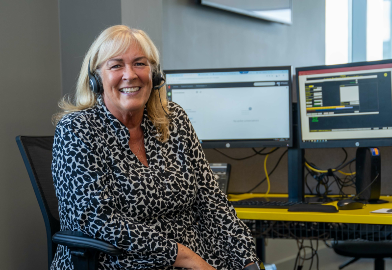 Lemon Contact Centre agent wearing headset