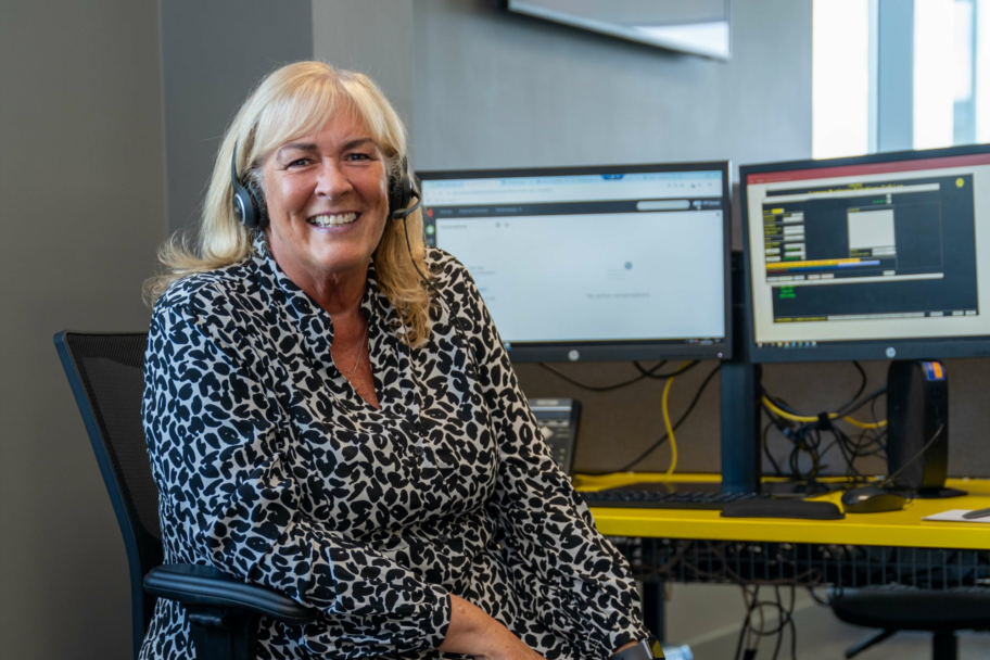 Lemon Contact Centre agent wearing headset